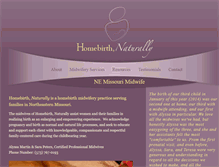 Tablet Screenshot of homebirthnaturally.com